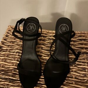 Elegant Black Strappy Heels